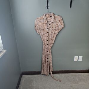 Joules Golden Fern Button Down Dress